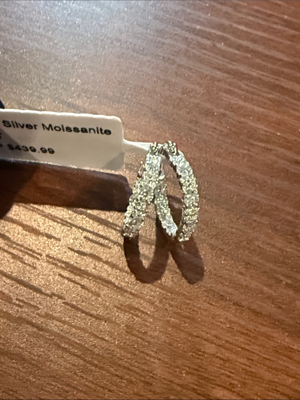 Silver Moissanite Hoop Earrings - Sparkling Silver Women’s Jewelry